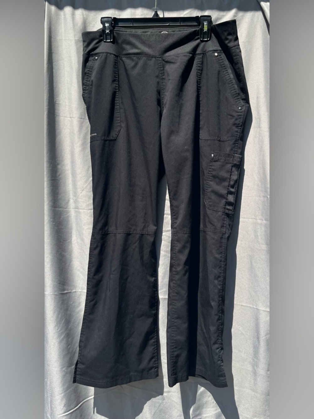 healing hands Black Work-Ready Cargo Scrub Pants with Flared Leg